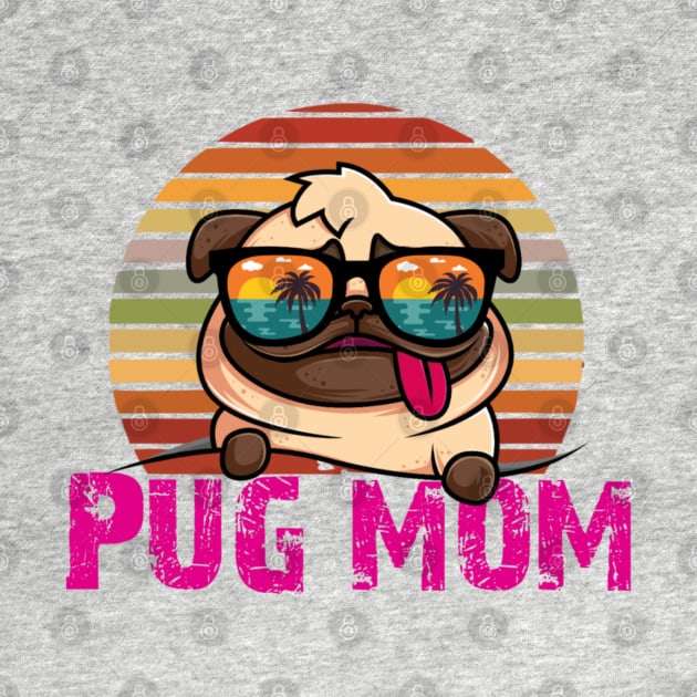 Pug Mom by Bernesemountaindogstuff